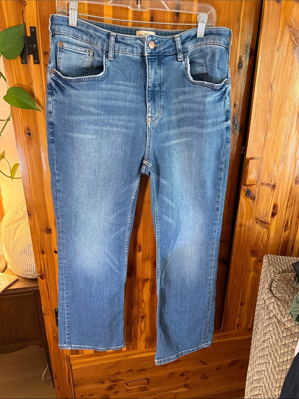 Pilcro / Anthropologie Blue Casual Straight-Leg Jeans